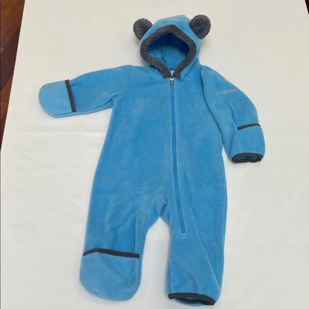 Columbia Cozy Blue and Gray Kids Footie